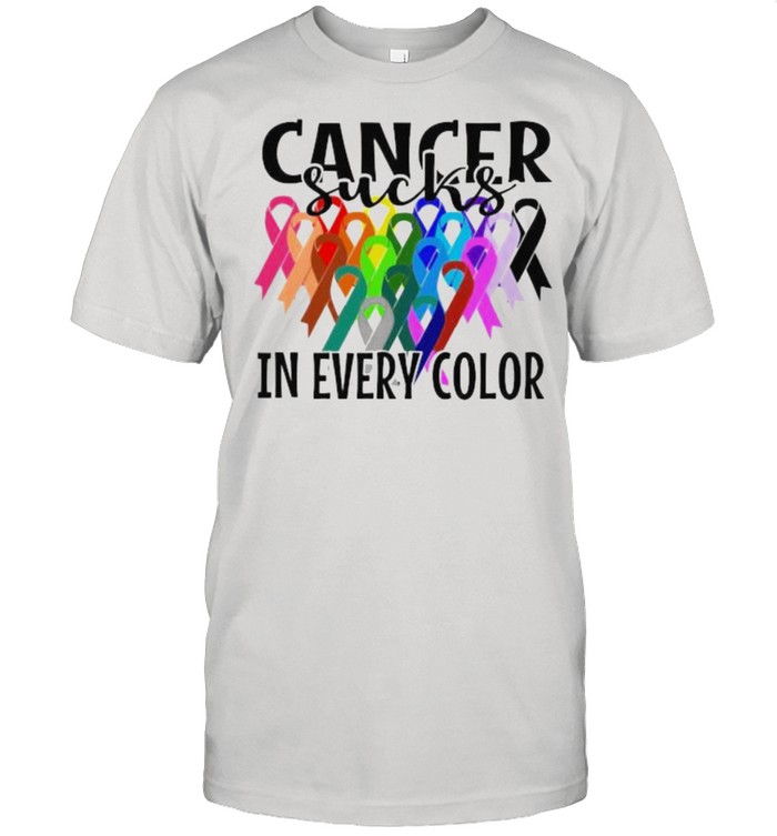 Cancer Sucks In Every Color Awareness  Classic Men's T-shirt