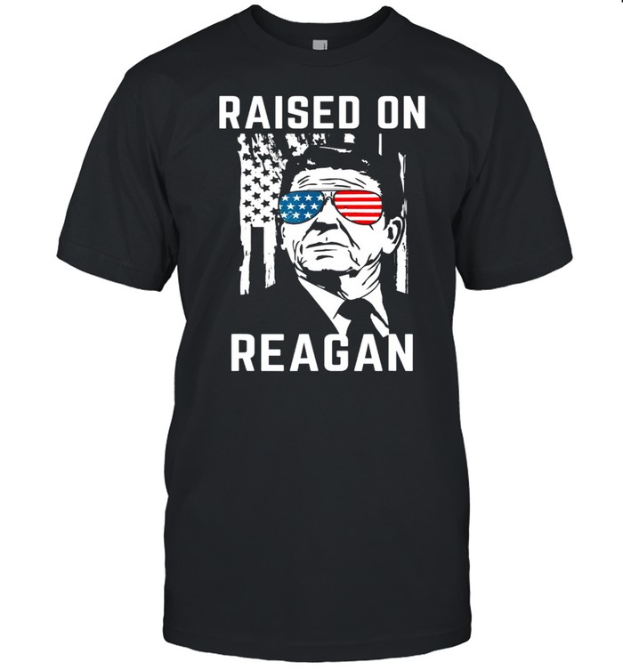Raised On Ronald Reagan Patriotic President  Classic Men's T-shirt