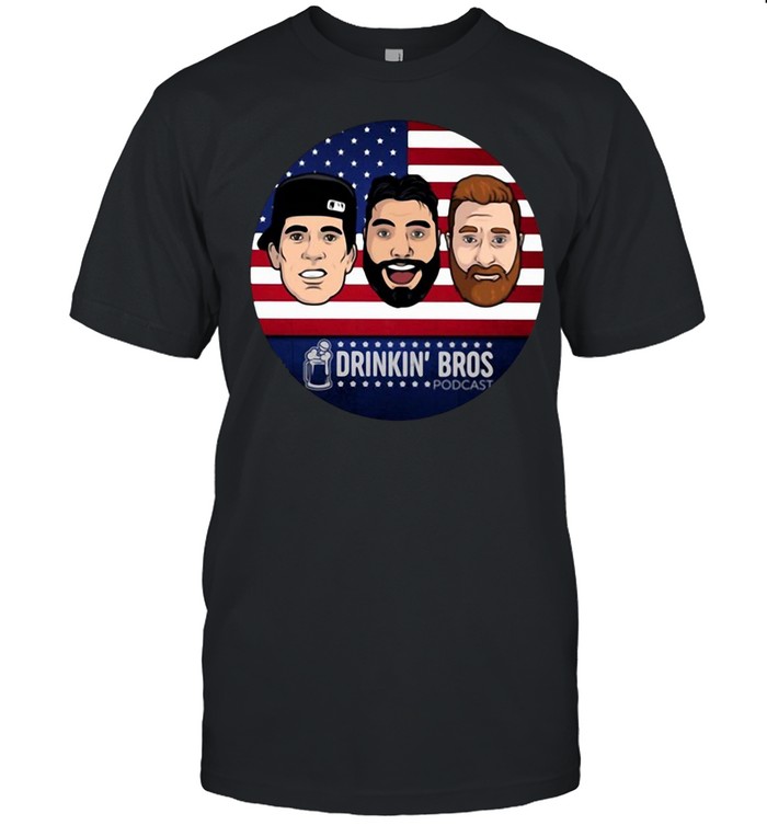 American Flag Drinkin Bros Podcast Shirt