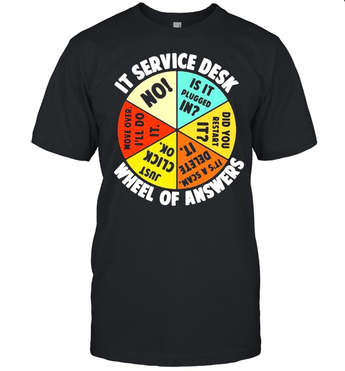 It Services Desk Wheel Of Answer  Classic Men's T-shirt