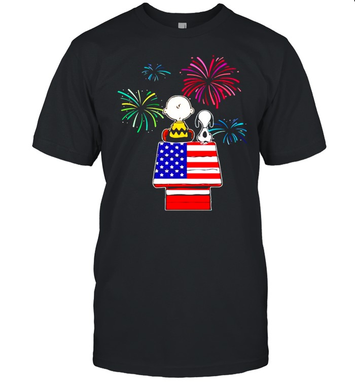 Snoopy and Charlie Brown happy 4th of July shirt