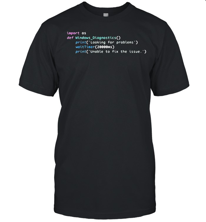 Troubleshooter source code leaked Windows Diagnostic  Classic Men's T-shirt