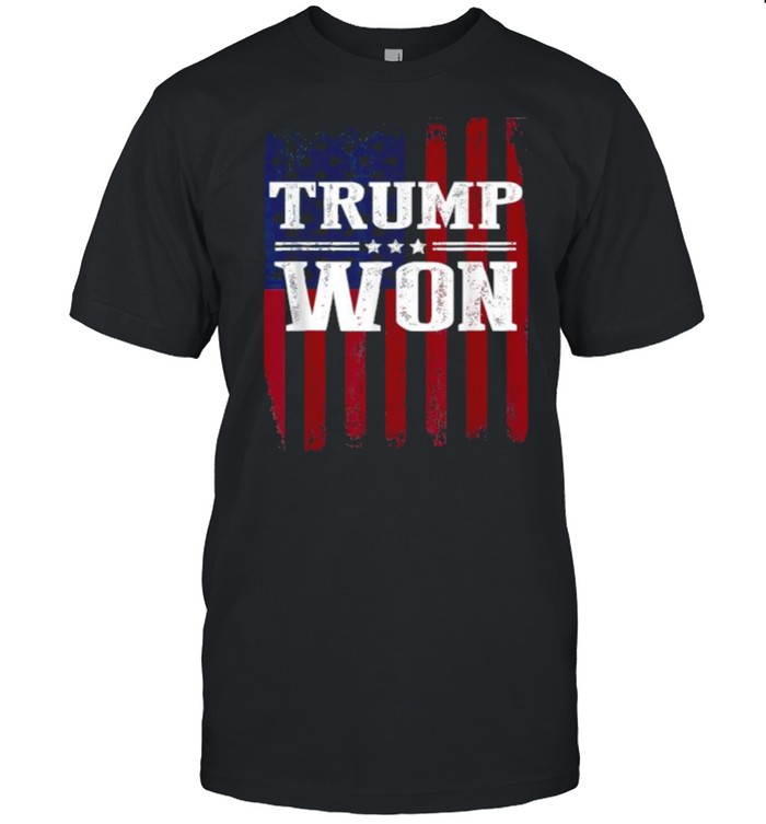 Trump Won 4th of July American Flag T- Classic Men's T-shirt