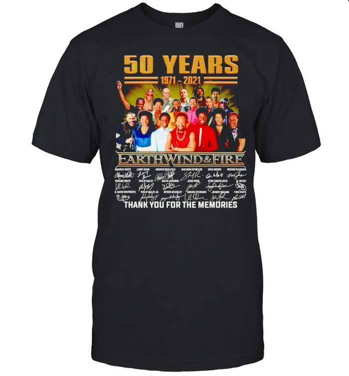 50 years 1971 2021 of Earth Wind and Fire thank you for the memories shirt Classic Men's T-shirt