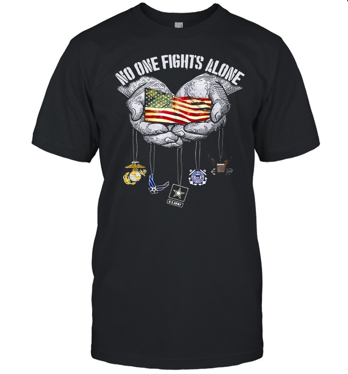 America Marine Corps Air Force Us Army Chatham Lighthouse No One Fights Alone Shirt