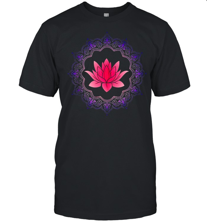 Lotus In Mandala Circle Yoga Women Meditation Shirt