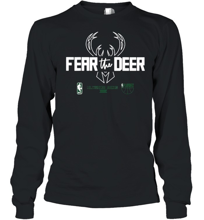 Fear The Deer Milwaukee Bucks Playoff 2021 T- Long Sleeved T-shirt
