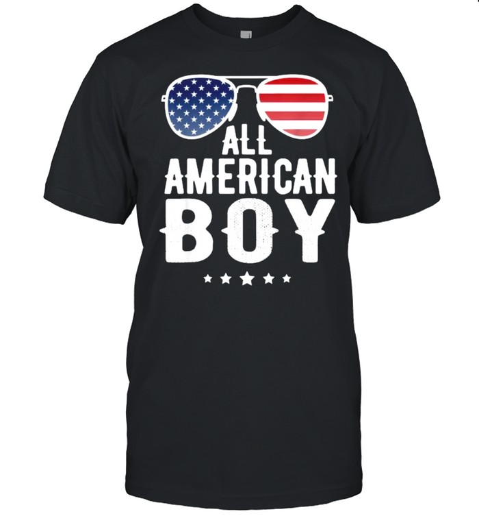All American Boy 4th of July US Patriotic Sunglasses T- Classic Men's T-shirt
