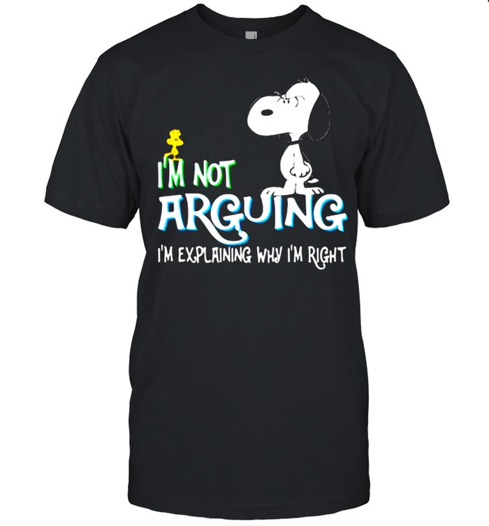 I’m not Arguing I’m Explaining Why I’m Right Snoopy  Classic Men's T-shirt