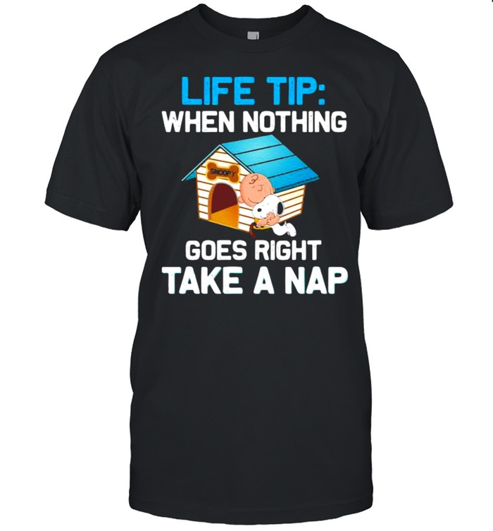 Life Tip When Nothing Goes Right Take A nap Snoopy  Classic Men's T-shirt