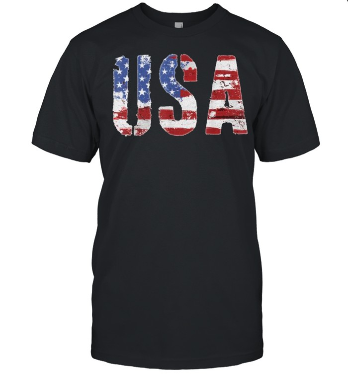 Vintage American Flag USA 4th of July T- Classic Men's T-shirt