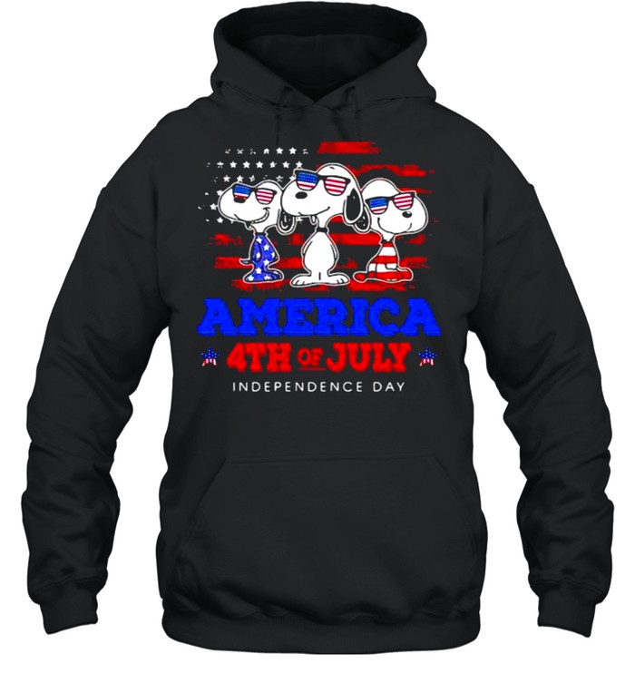 America 4th Of July Independence Day Snoopy  Unisex Hoodie