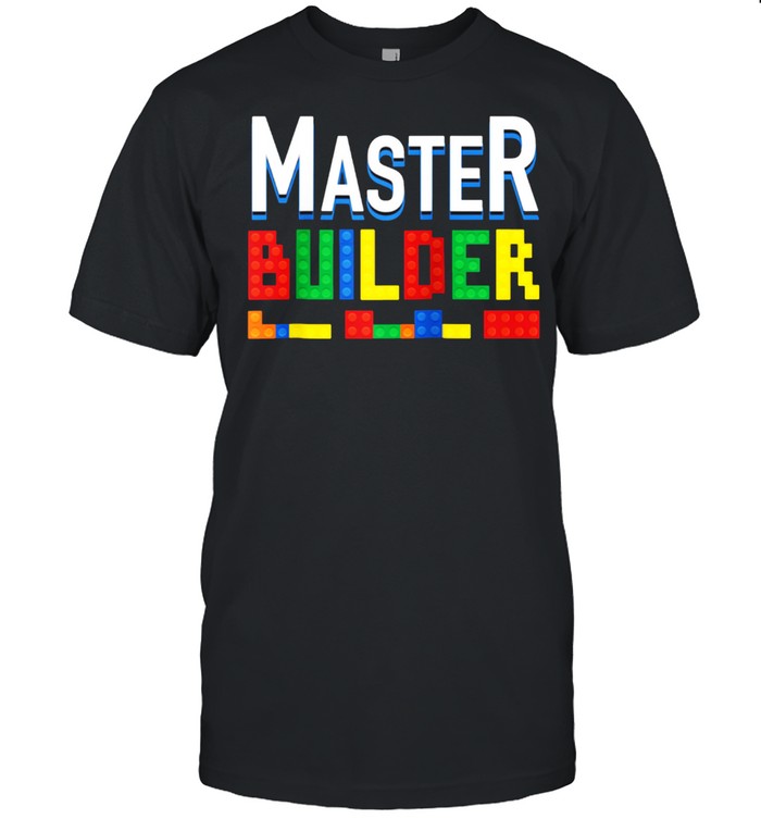 Cool Master Builder Building Block Boys Girls shirt