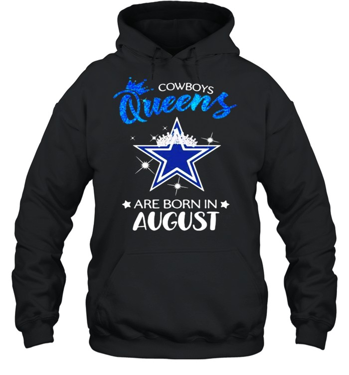 Cowboy Queens Are Born In August Blue  Unisex Hoodie