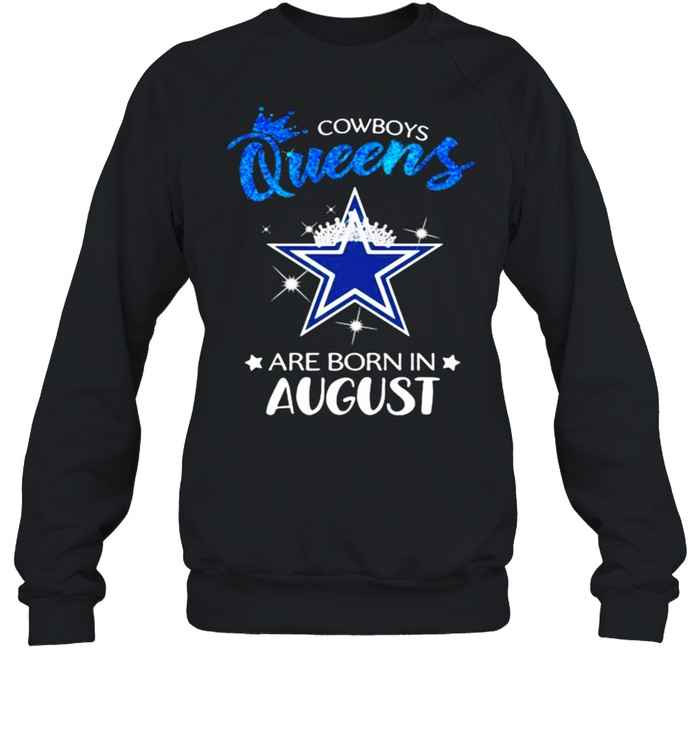 Cowboy Queens Are Born In August Blue  Unisex Sweatshirt