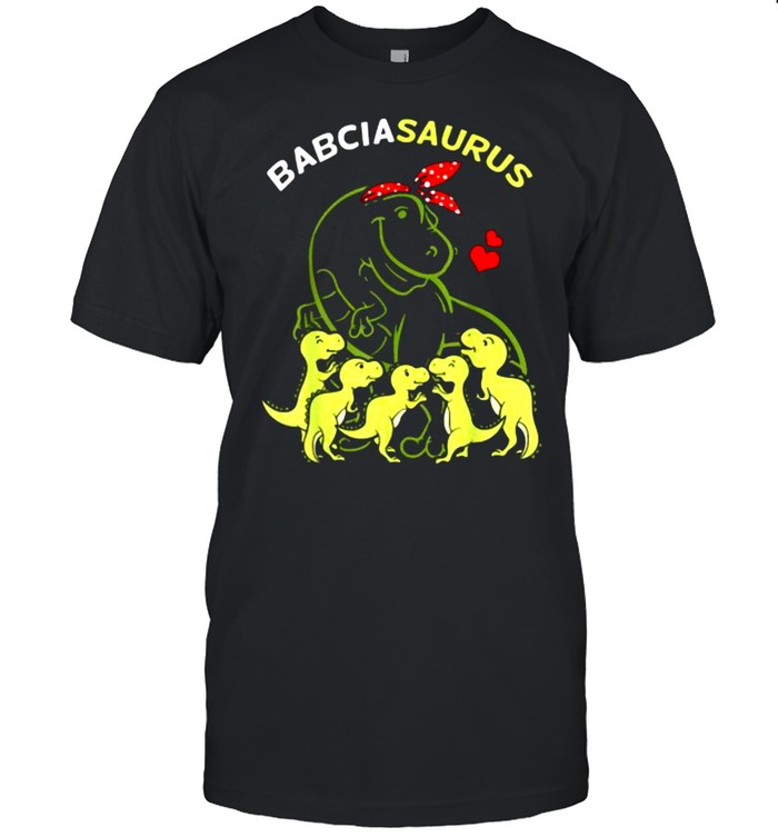 Babciasaurus Babcia 5 Kids Dinosaur Mother’s Day T-Shirt