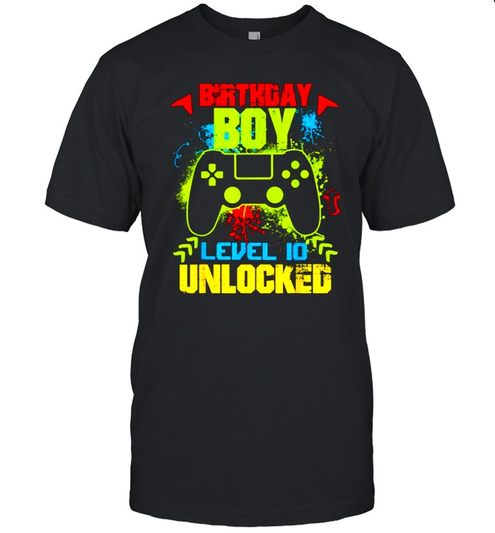 Birthday Boy Level 10 Unlocked Video Gamer T- Classic Men's T-shirt