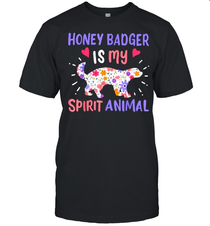 Honey Badger Is My Spirit Animal Flower T- Classic Men's T-shirt
