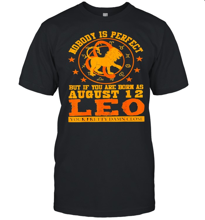 Leo zodiac sign august 12 lion birthday shirt Classic Men's T-shirt