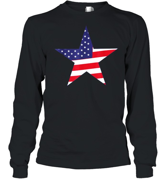 Star Shaped Flag T- Long Sleeved T-shirt