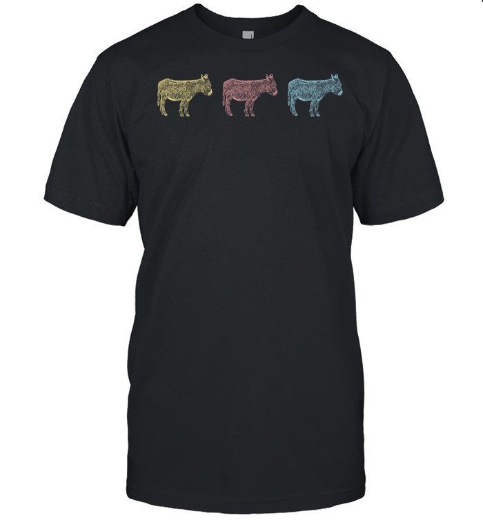 Drei Retro Esel Zwergesel Eselchen mit Wuschelfell shirt Classic Men's T-shirt