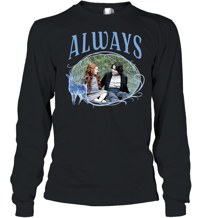 Kids Harry Potter Snape And Lily Patronus Frame Always Portrait T-shirt Long Sleeved T-shirt