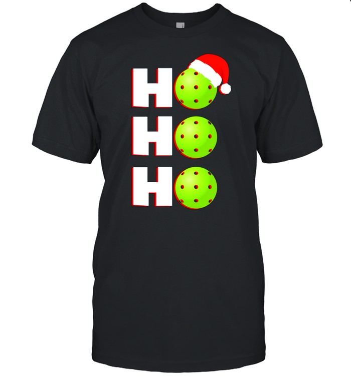 Pickleball Christmas Santa Hat Holiday Ho shirt Classic Men's T-shirt