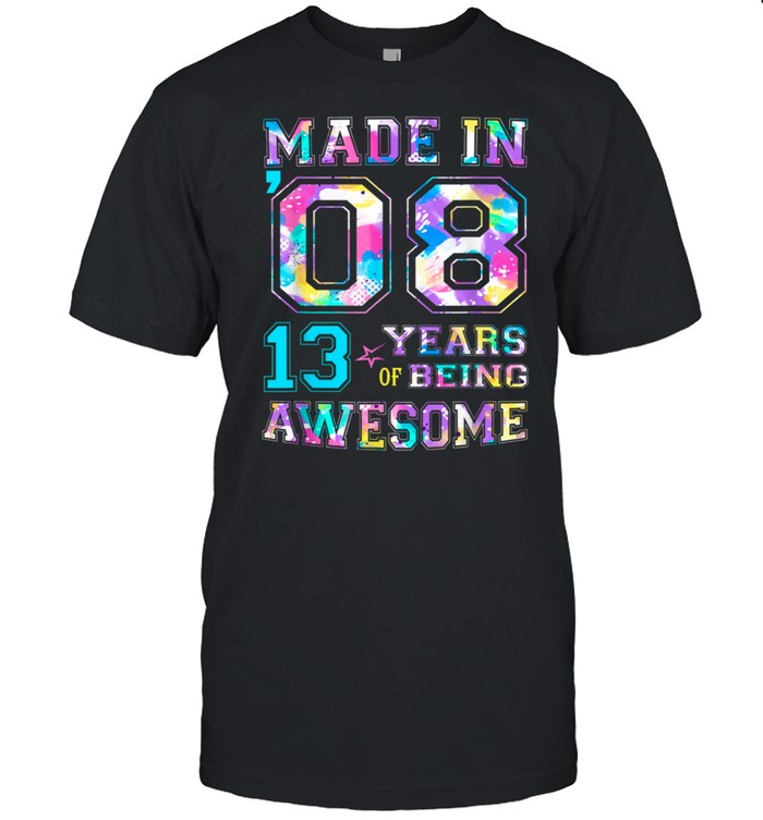 Sweet Thirteen 13th Birthday Colorful Tee Forns Girl Boy shirt