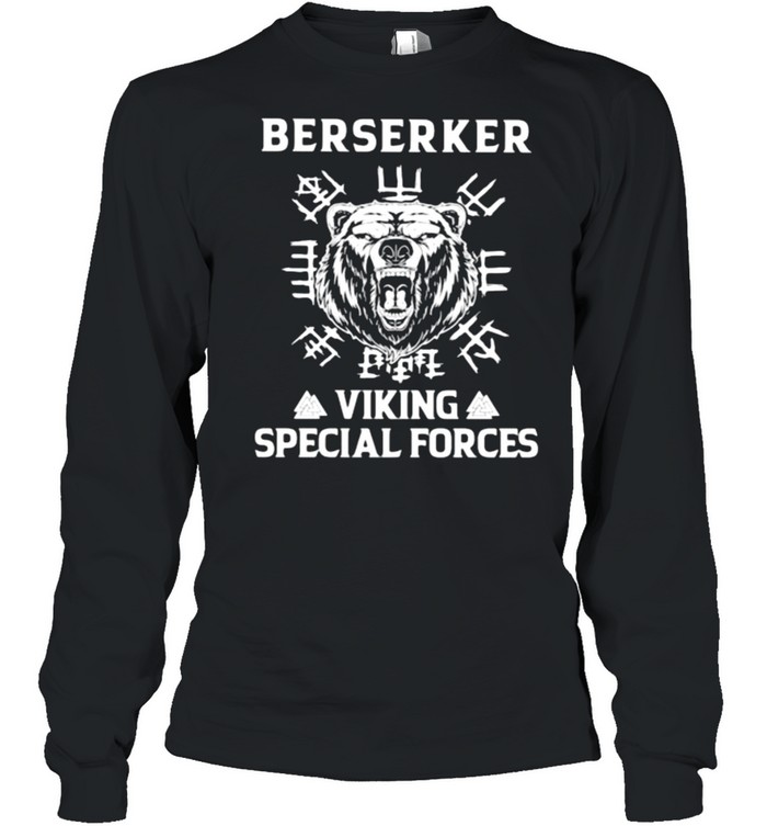 Berserker Viking Specical Forces Bear Viking  Long Sleeved T-shirt