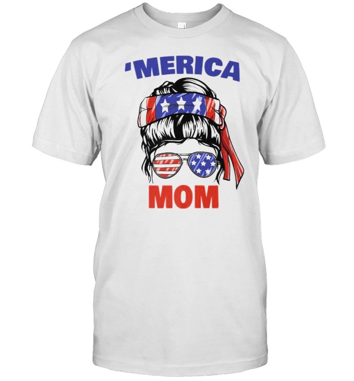 MERICA Sunglasses All America USA Mom 4th of July  Classic Men's T-shirt