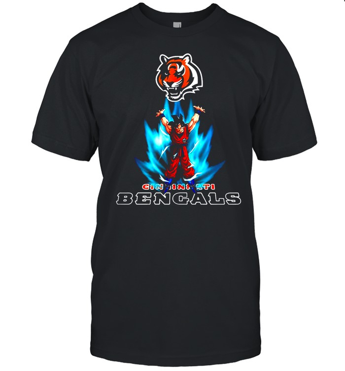Son Goku Powering Up In Energy Cincinnati Bengals T-shirt