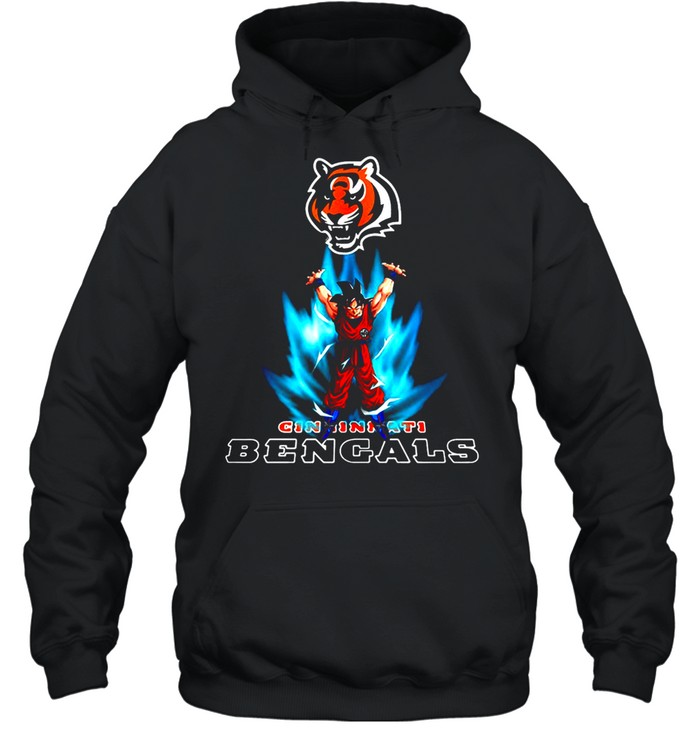 Son Goku Powering Up In Energy Cincinnati Bengals T-shirt Unisex Hoodie