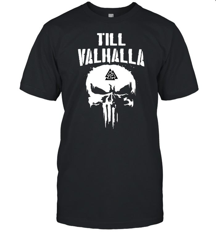 Till Valhalla Skull  Classic Men's T-shirt