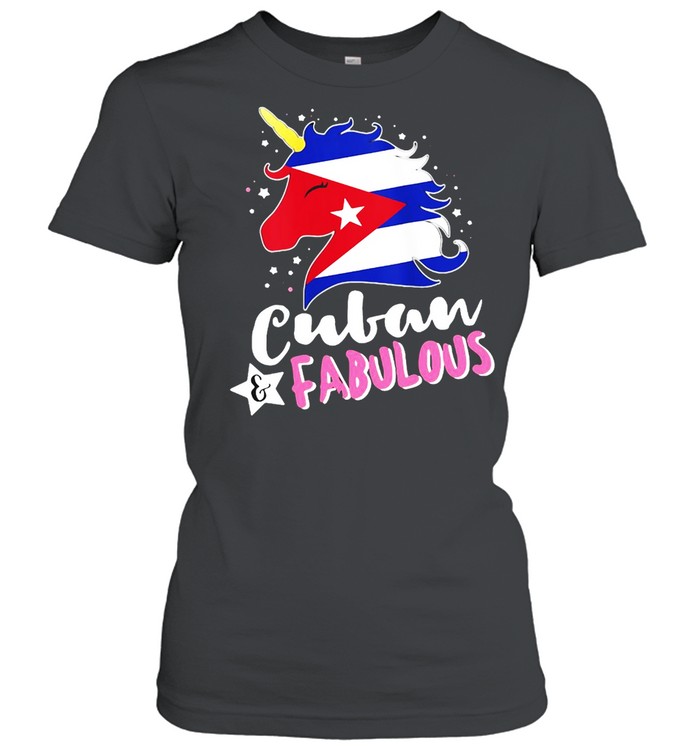 Unicorn Cuban Fabulous Flag T-shirt Classic Women's T-shirt