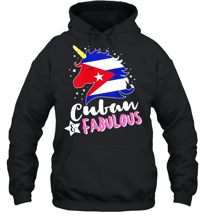 Unicorn Cuban Fabulous Flag T-shirt Unisex Hoodie