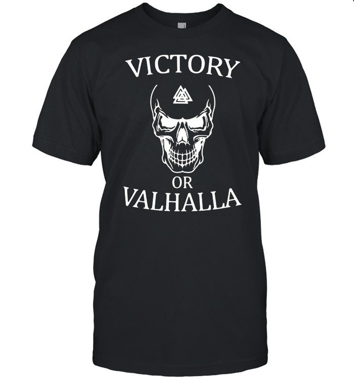 Victory Or Valhalla Skul Viking  Classic Men's T-shirt