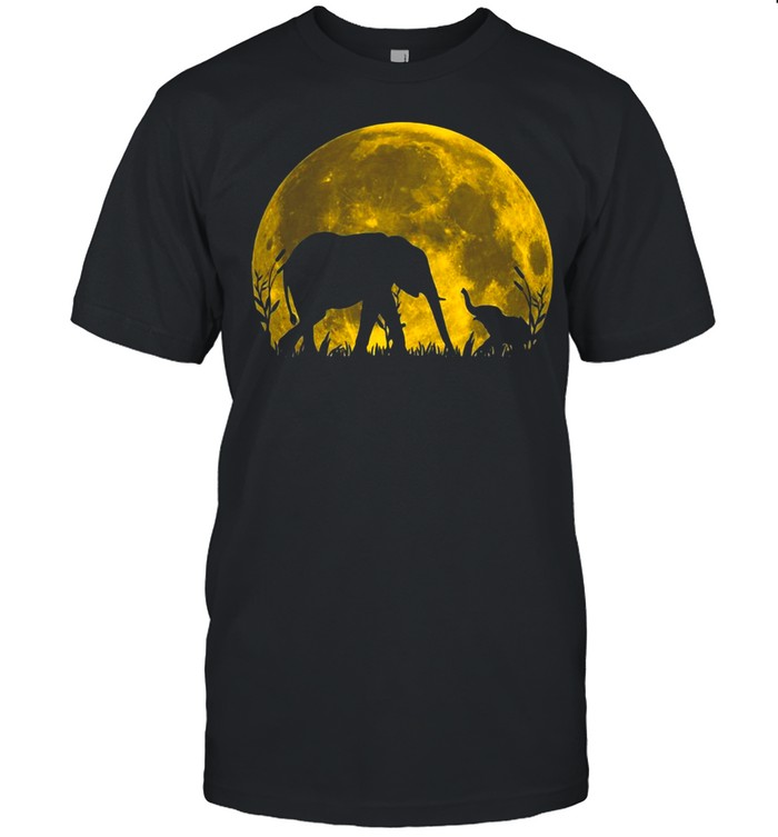 Elephant And Moon Safari African Wildlife Vintage T-shirt Classic Men's T-shirt