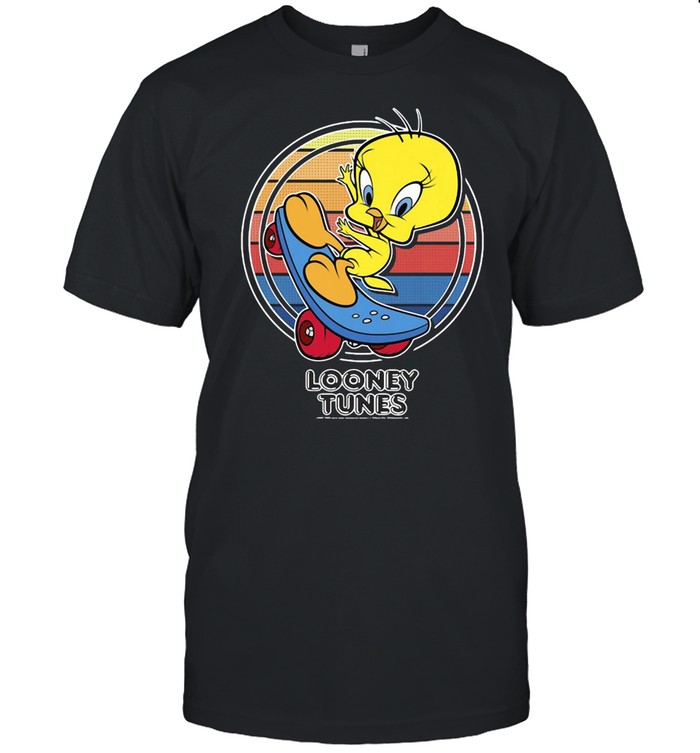 Kids Looney Tunes Tweety Bird Skate T-shirt Classic Men's T-shirt