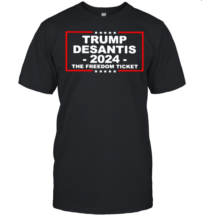 Trump 24 Desantis 2024 the Freedom Ticket  Classic Men's T-shirt
