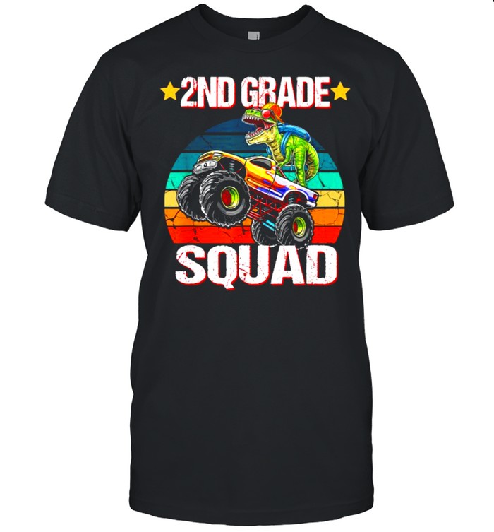 2nd Grade Squad T Rex Monster Truck Vintage T-Shirt