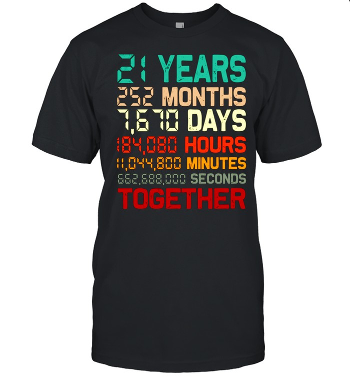 21 Years Together Couple Matching 21st Wedding Anniversary shirt
