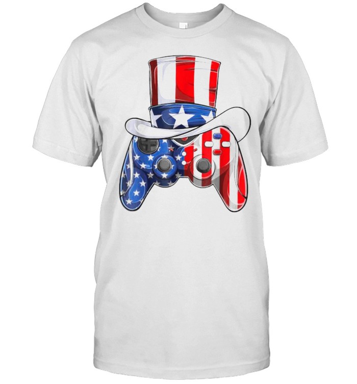 4th Of July Patriotic American Flag Video Game T-Shirt