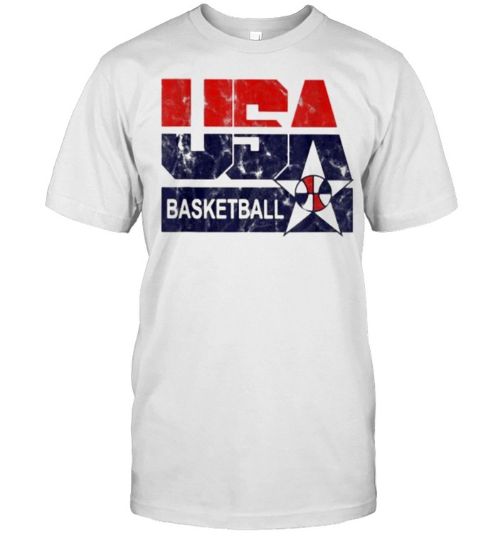 Distressed Retro 1990s USA Basketball  Classic Men's T-shirt