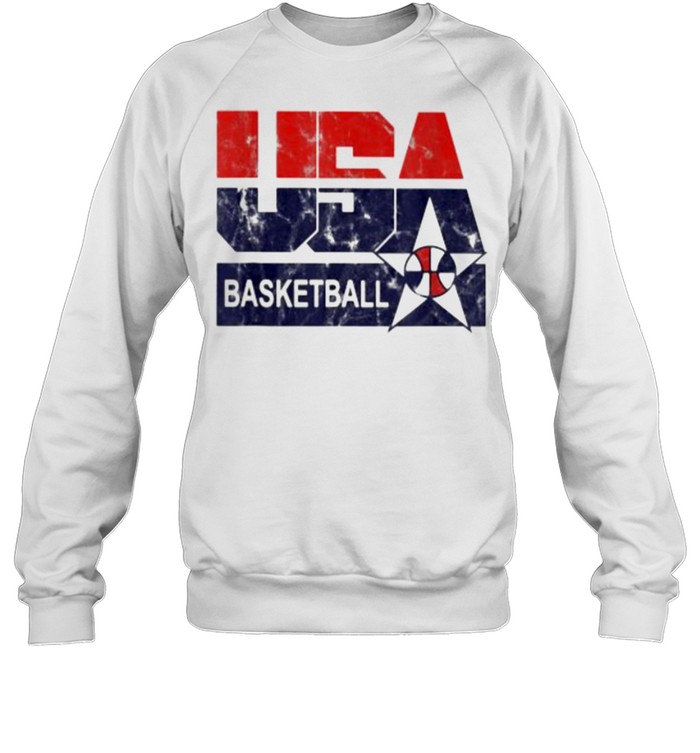 Distressed Retro 1990s USA Basketball  Unisex Sweatshirt