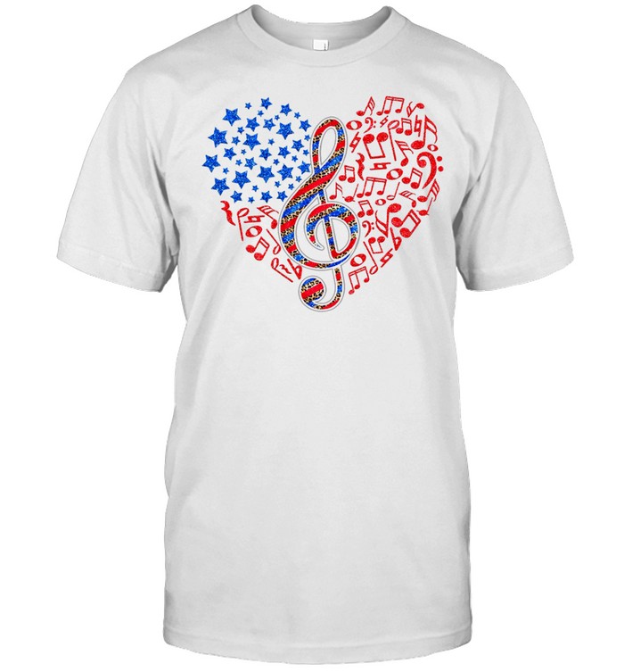 Heart note music love music shirt Classic Men's T-shirt