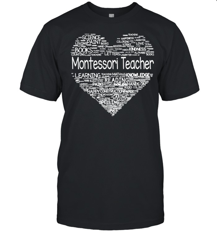 Montessori Teacher Team Funny Heart Back To School T- Classic Men's T-shirt