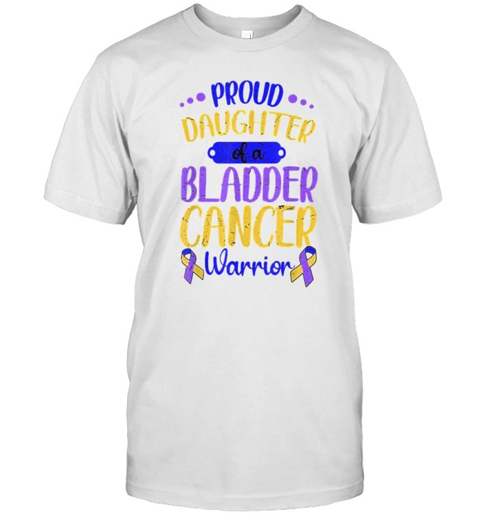 Proud Daughter Of A Bladder Cancer Warrior Ribbon T- Classic Men's T-shirt