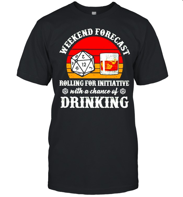 Weekend forecast rolling for initiative with a chance of drinking vintage shirt Classic Men's T-shirt