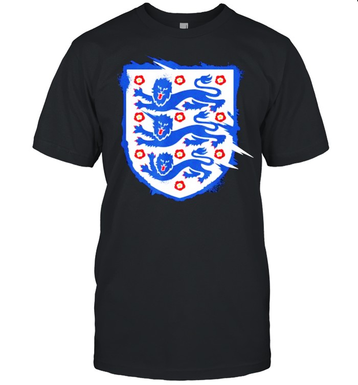 England Three Heraldic Lions Crest Soccer Football 2020 2021 T-Shirt