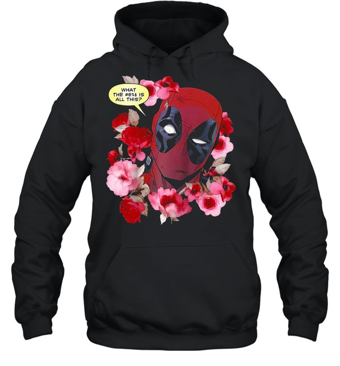 Marvel Deadpool What The Flower Crown Raglan Baseball T-shirt Unisex Hoodie